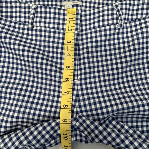 Halogen Cropped Ankle Pants Sz 10 Blue Check Gingham Picnic Euro Summer Classic - Picture 8 of 11